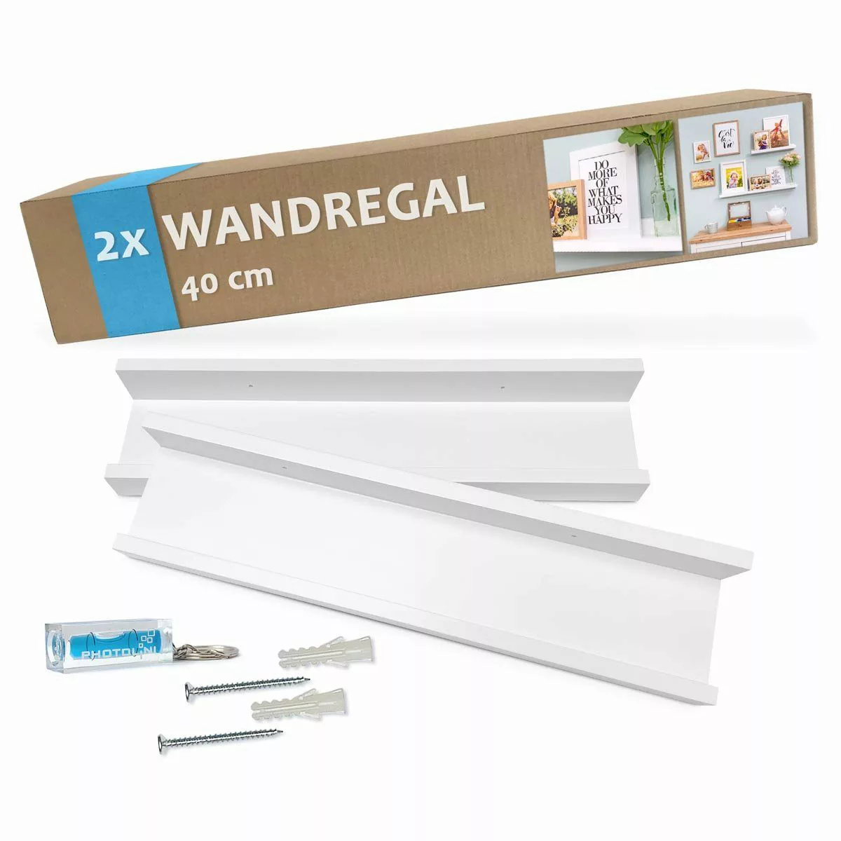PHOTOLINI Wandregal Bilderleiste, Schweberegal 2er Set günstig online kaufen