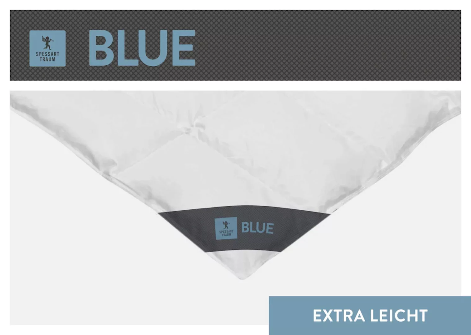 SPESSARTTRAUM Daunenbettdecke »Blue«, extrawarm, Füllung 60% Daunen, 40% Fe günstig online kaufen