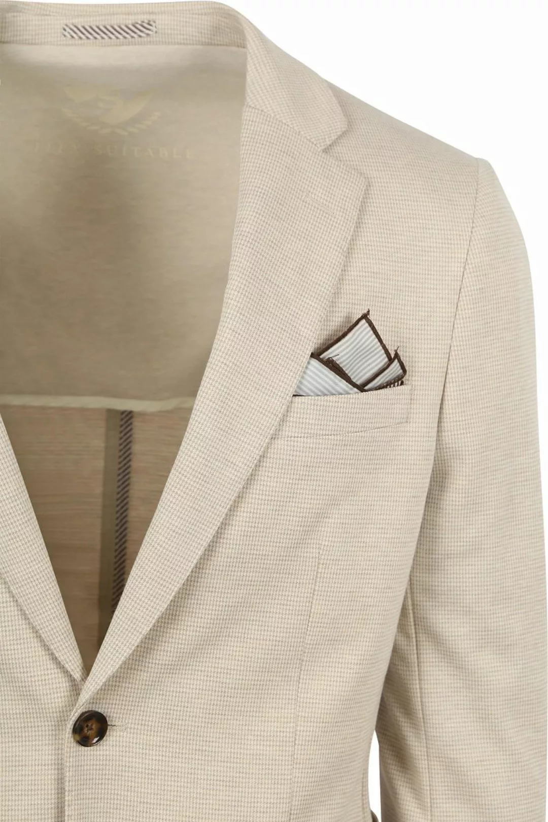 Suitable Blazer Face Druck Beige - Größe 48 günstig online kaufen