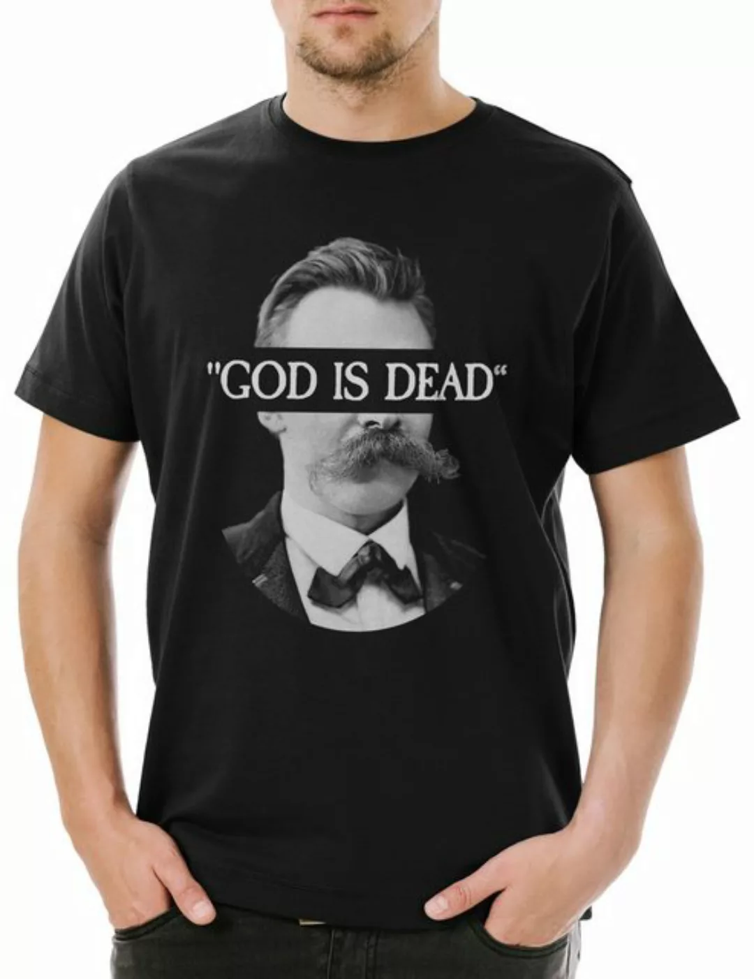 Urban Backwoods Print-Shirt Nietzsche God Is Dead Herren T-Shirt Friedrich günstig online kaufen