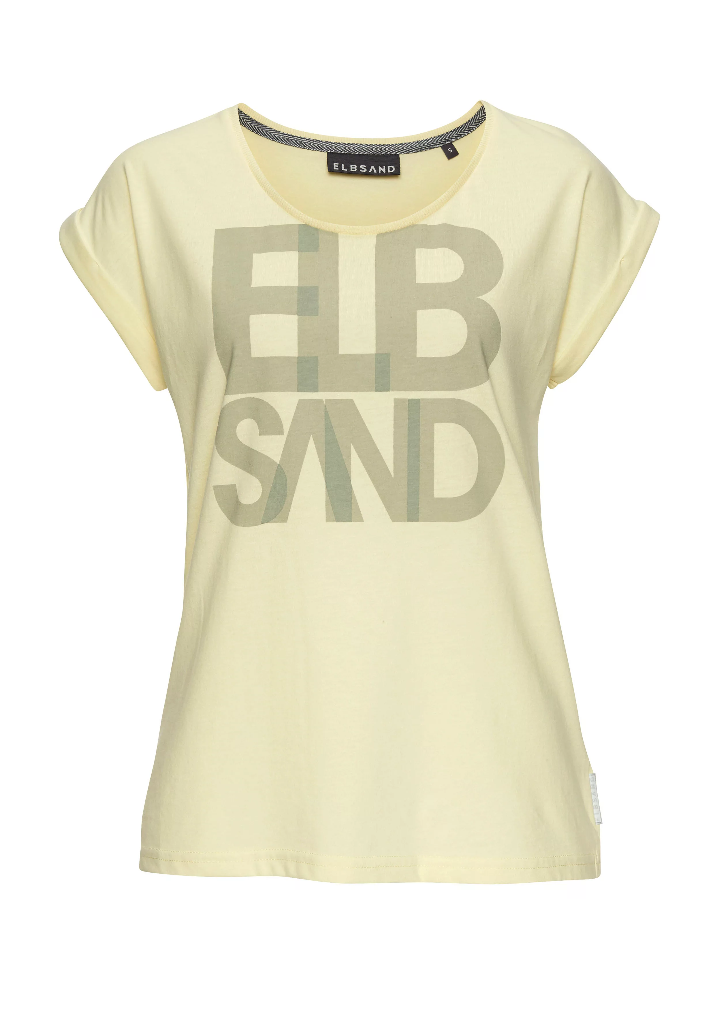 Elbsand T-Shirt Eldis mit Logodruck, Kurzarmshirt aus Baumwoll-Mix, sportli günstig online kaufen