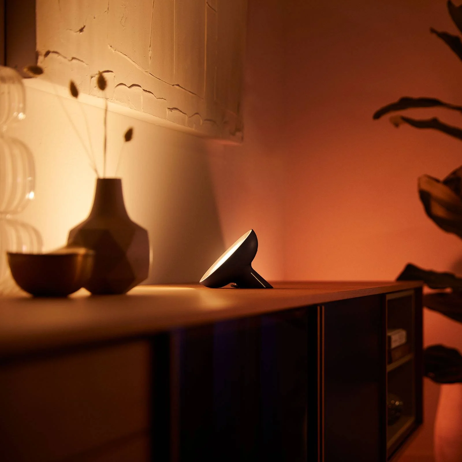 Philips Hue Bloom Tischlampe schwarz white & color günstig online kaufen