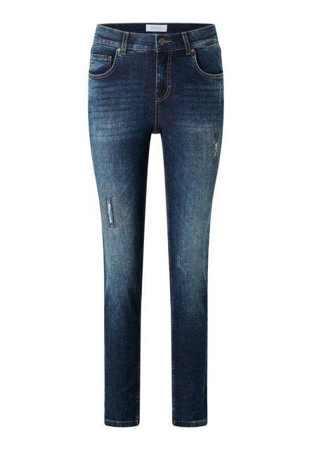 ANGELS 5-Pocket-Jeans Jeans Skinny Destroy Glam mit Ziersteinen günstig online kaufen