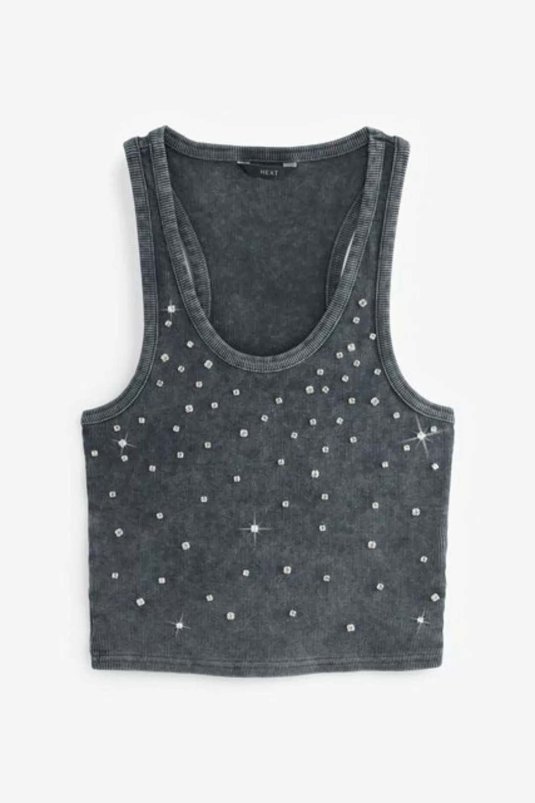 Next Shirttop Verziertes Tanktop in Glitzeroptik (1-tlg) günstig online kaufen