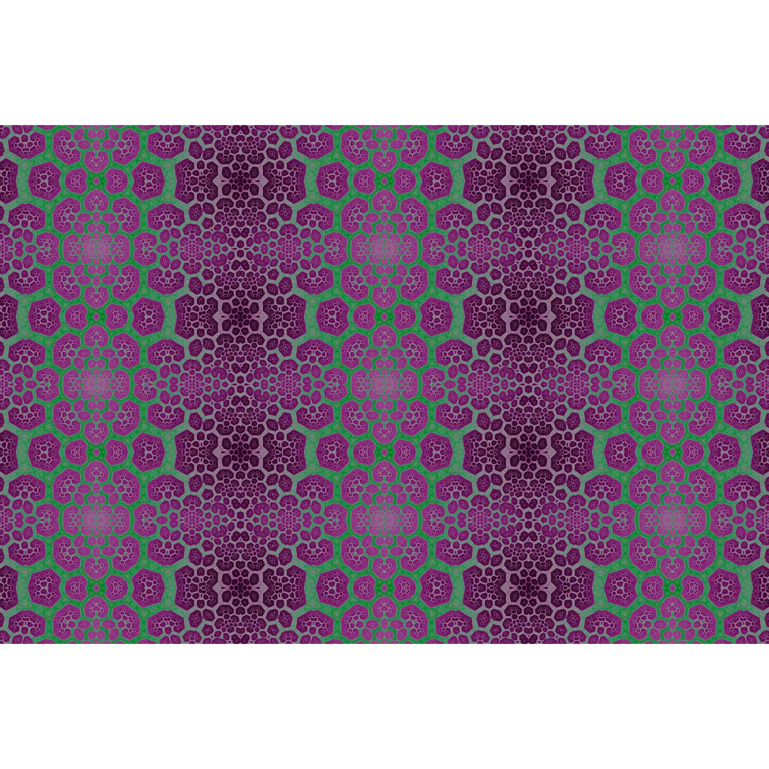 Fototapete Grafik Abstrakt Violett Grün 4,00 m x 2,70 m FSC® günstig online kaufen