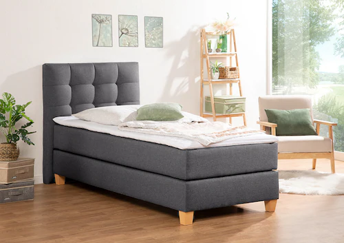 Home affaire Boxspringbett "Moulay", inkl. Topper, in 3 Härtegraden, TFK au günstig online kaufen