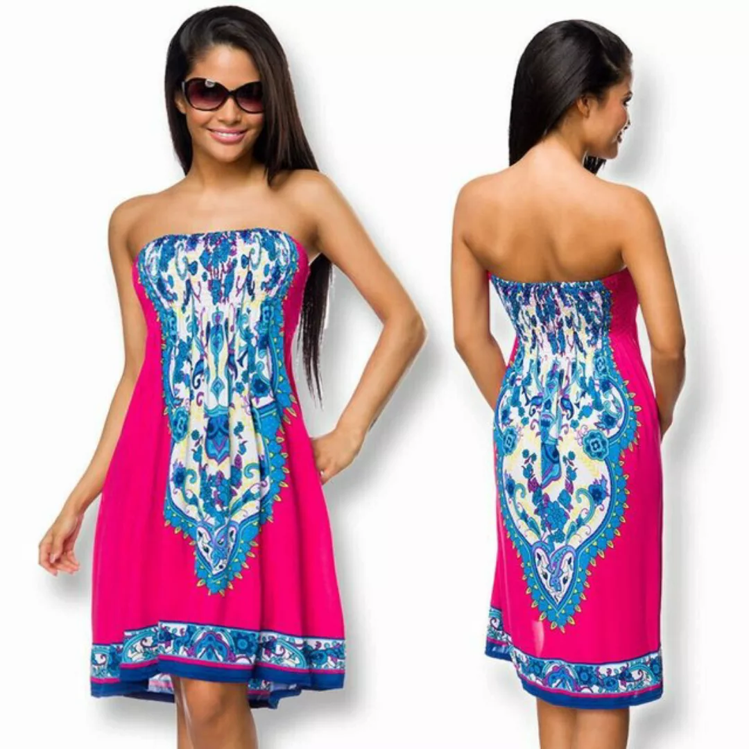 Strandkleid Bandeau-Kleid Minikleid Strandkleid Sommerkleid Bandeaukleid günstig online kaufen