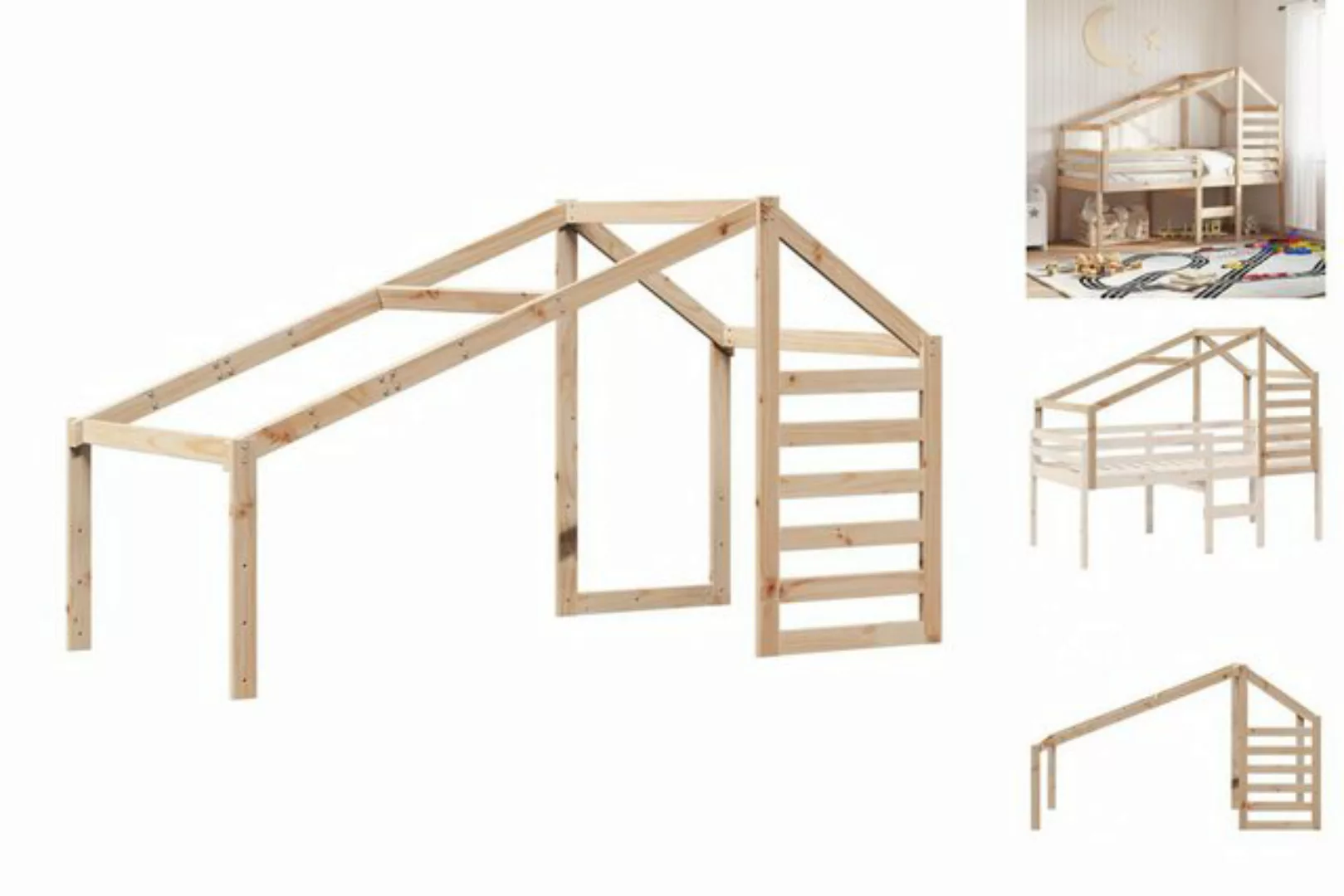 vidaXL Kinderbett Dach für Kinderbett 198x87x113 cm Massivholz Kiefer günstig online kaufen
