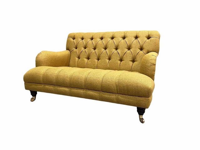 JVmoebel Sofa Gelb Chesterfield Sofa Polster Garnitur 1,5 Sitz Sofas Klassi günstig online kaufen