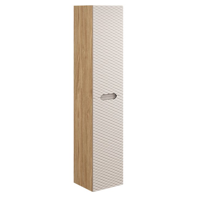 Lomadox Hochschrank OLUO-56-BEIGE Badschrank, 2-türig, Eiche mit beige, 3D- günstig online kaufen