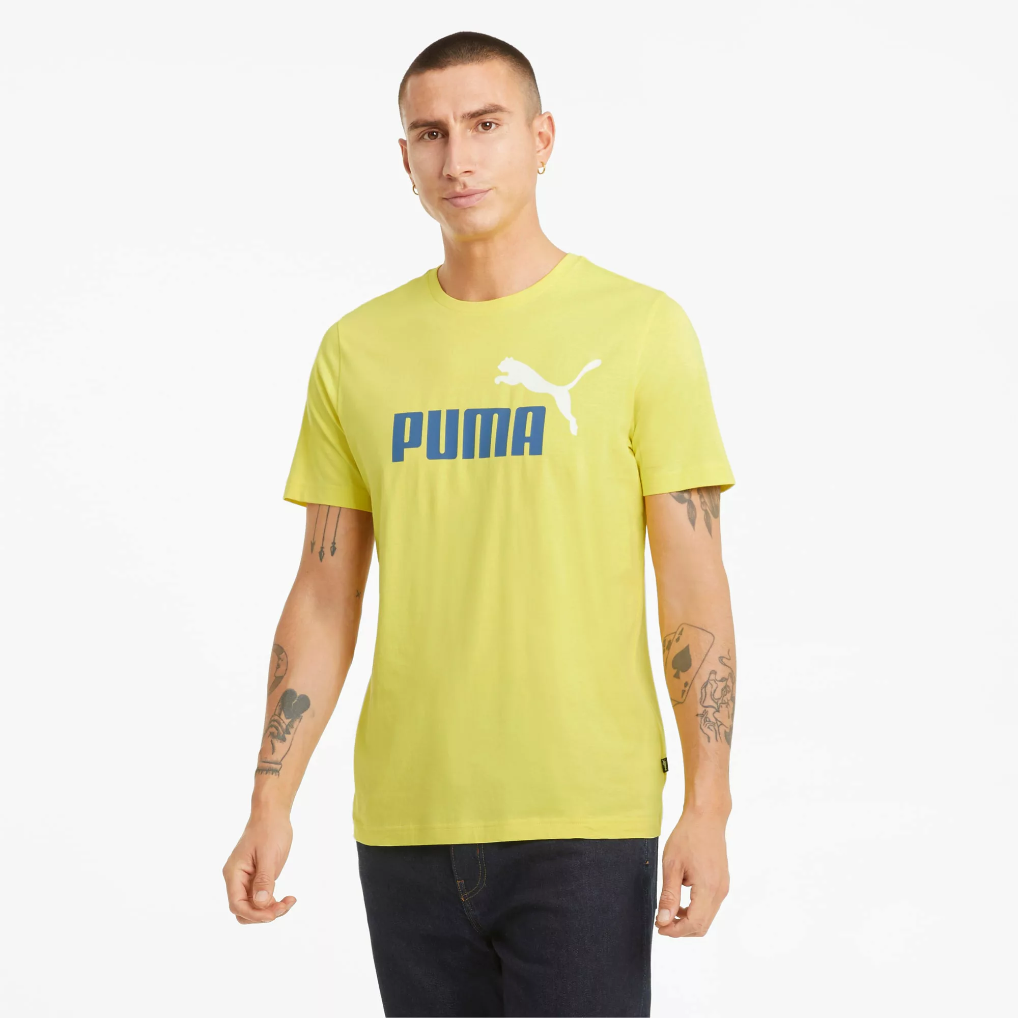 PUMA Essentials+ Herren T-Shirts mit zweifarbigem Logo | Mit Aucun | Mehrfa günstig online kaufen