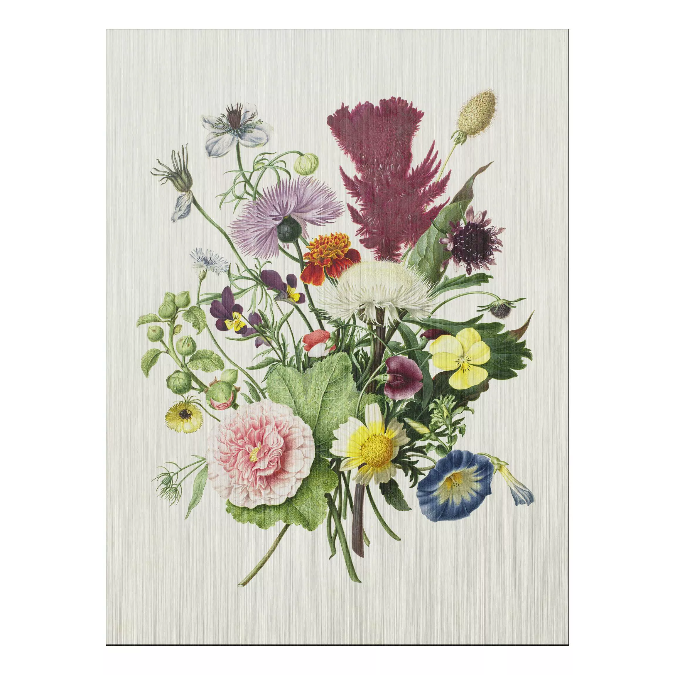 Alu-Dibond Bild Blumen - Hochformat 3:4 Blumenstrauß von 1680 günstig online kaufen