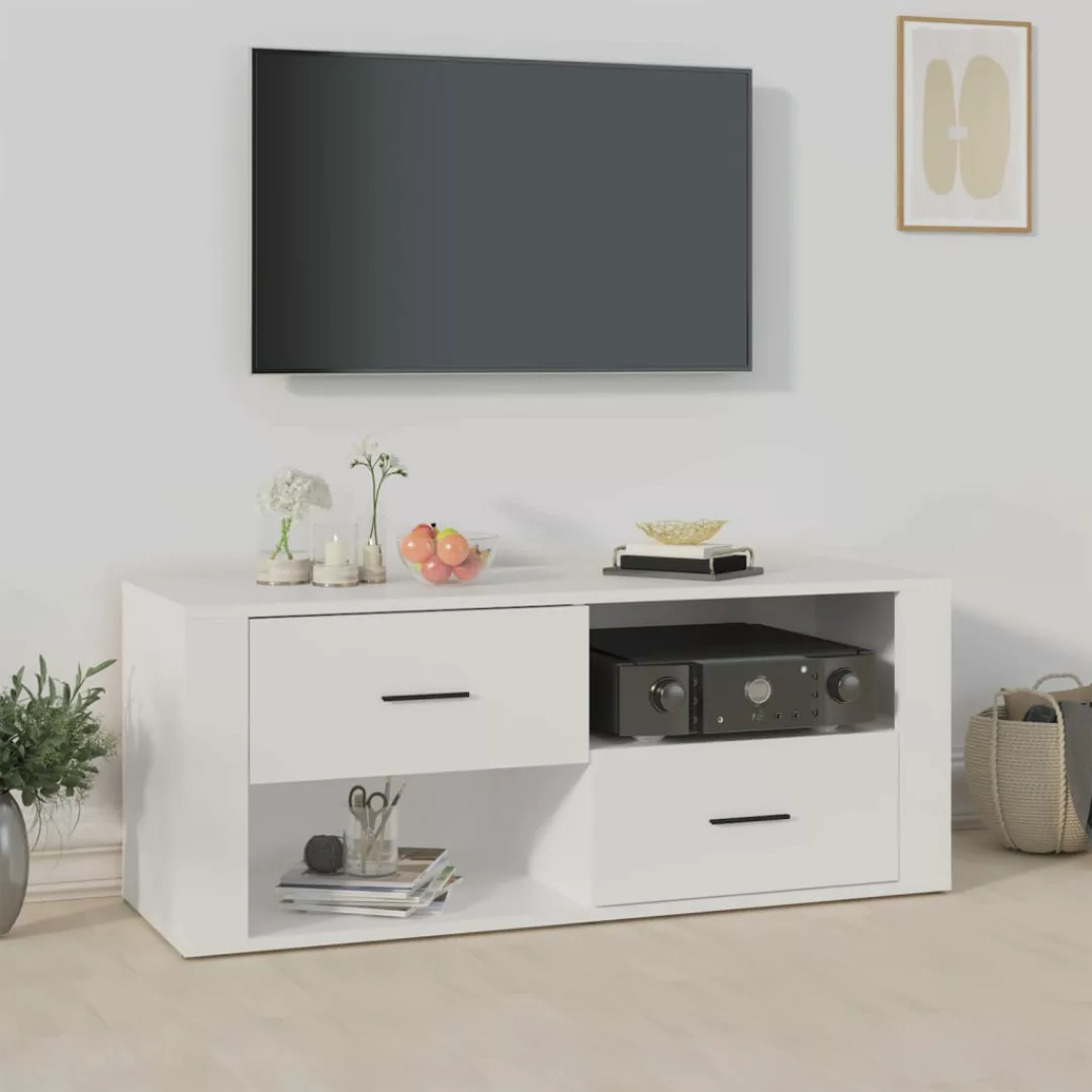 Vidaxl Tv-schrank Weiß 100x35x40 Cm Holzwerkstoff günstig online kaufen