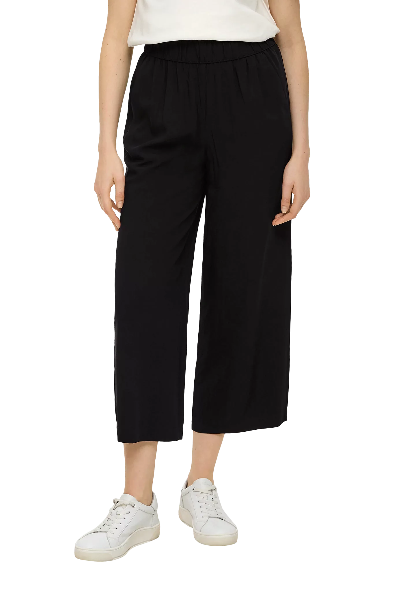 s.Oliver Culotte s.Oliver Gemusterte Wide Leg-Hose aus reiner Visko (1-tlg) günstig online kaufen