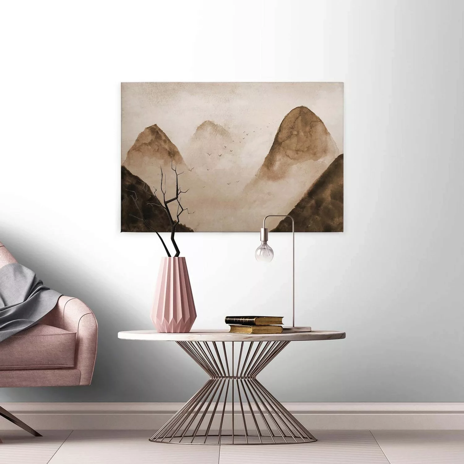 A.S. Création Leinwandbild "Misty Rocks", Kunst-Berge-Kinder, (1 St.), Nebe günstig online kaufen