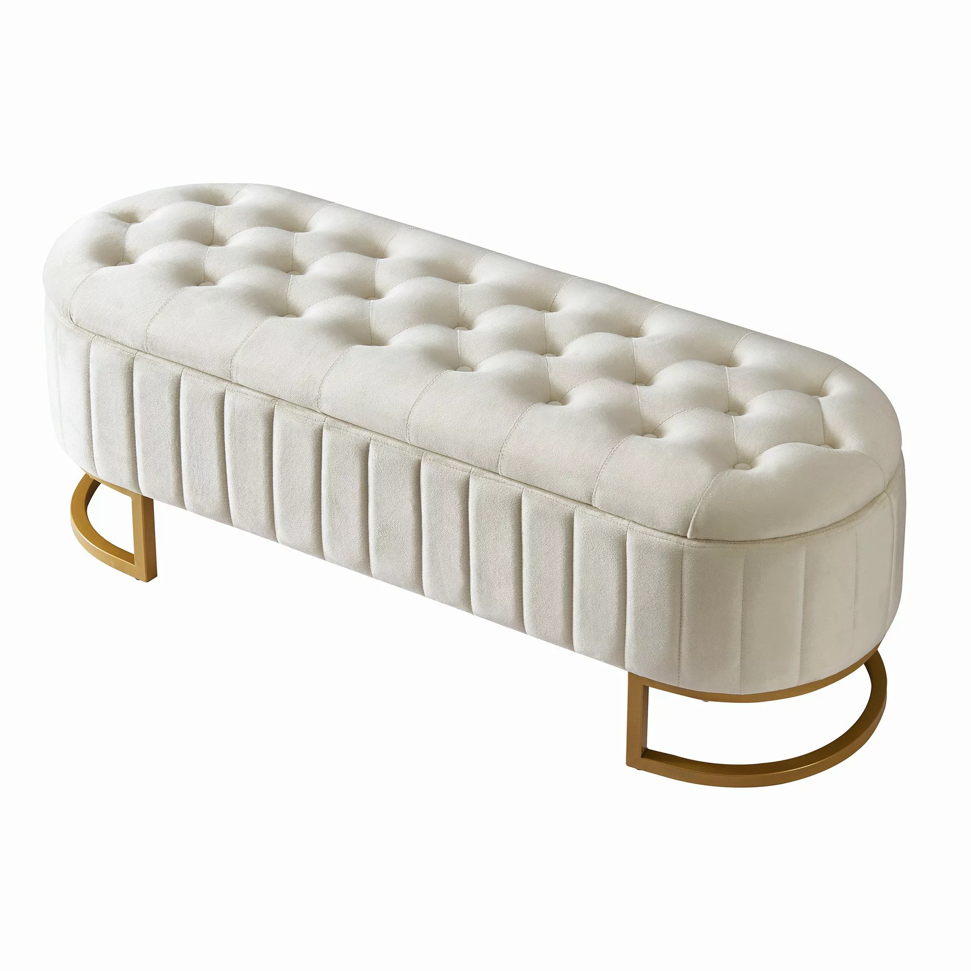 Flieks Polsterbank, Stauraum Polsterhocker Fußbank Sofabank günstig online kaufen