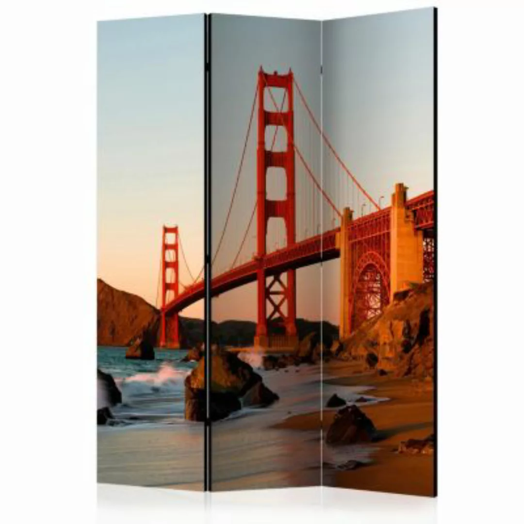 artgeist Paravent Golden Gate Bridge - sunset, San Francisco [Room Dividers günstig online kaufen