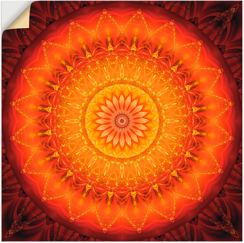 Artland Wandbild »Mandala Energie 1«, Muster, (1 St.), als Leinwandbild, Po günstig online kaufen