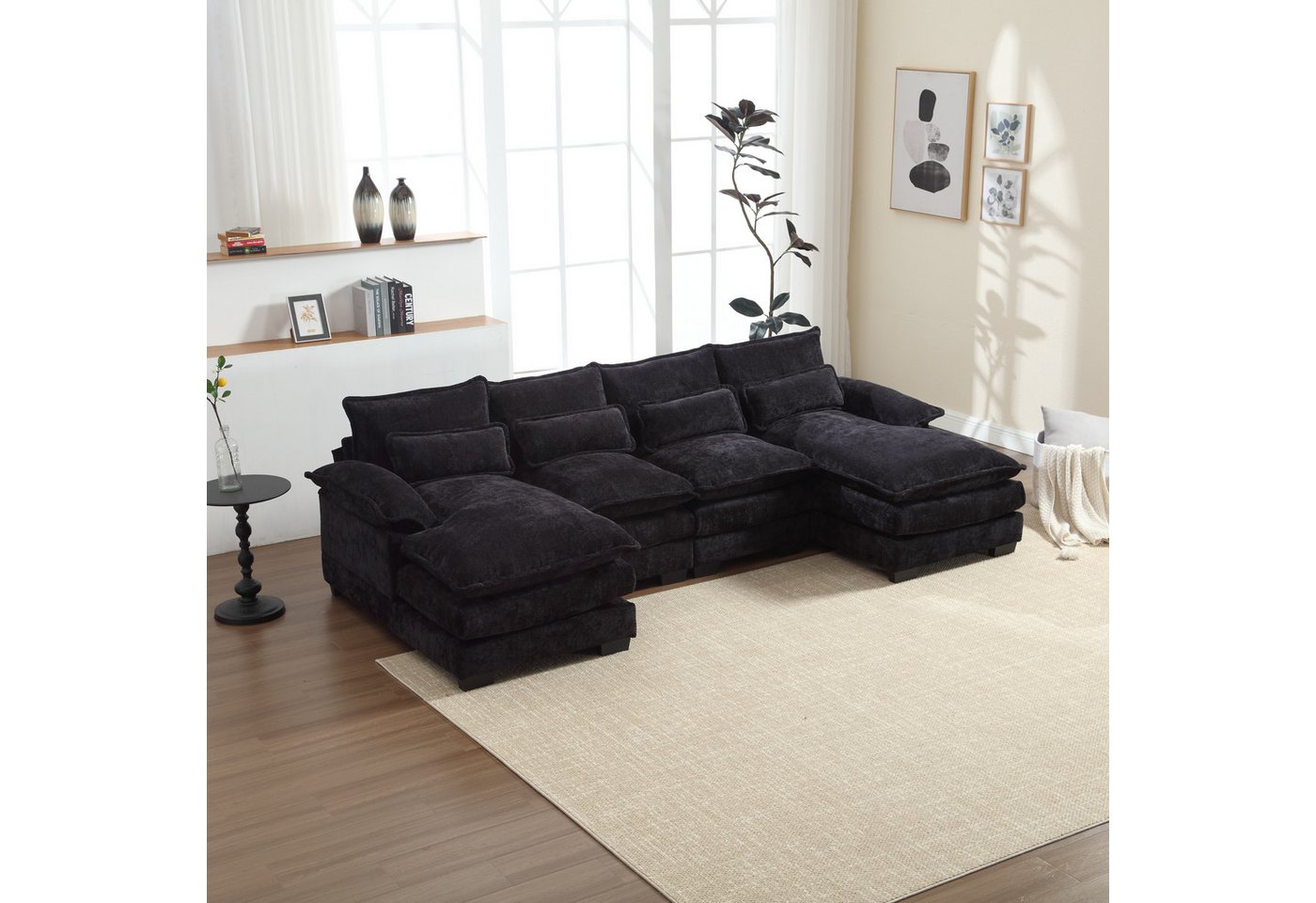 AUKWIK Loungesofa 261x134x82 cm (LxBxH), frei Kombination, 4-6 Personen, in günstig online kaufen