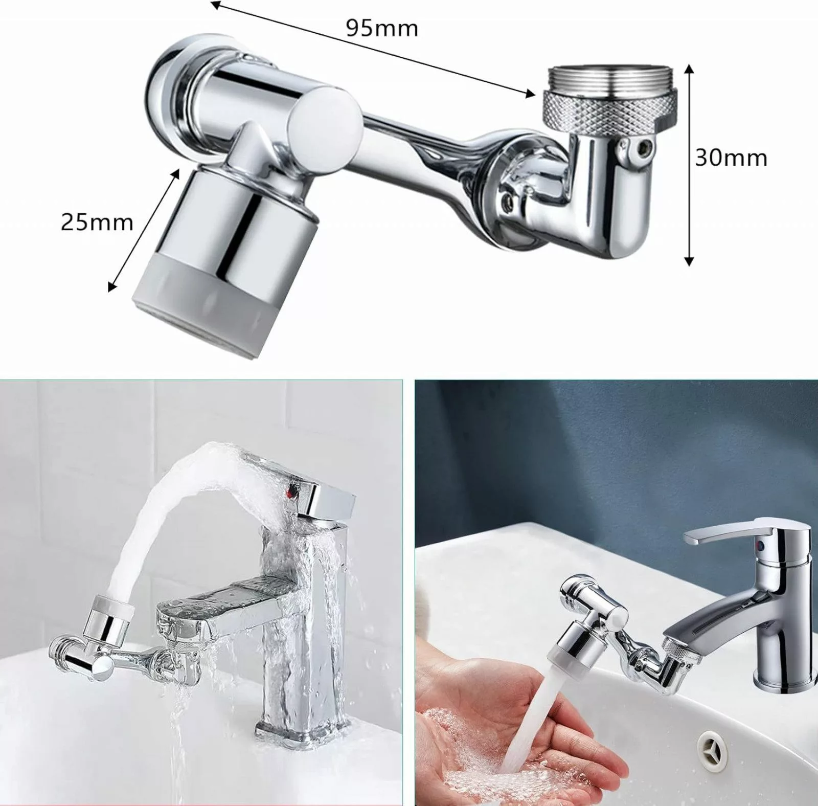 FELIXLEO Waschtischarmatur Drehbarer Wasserhahn Verlängerung Perlator günstig online kaufen
