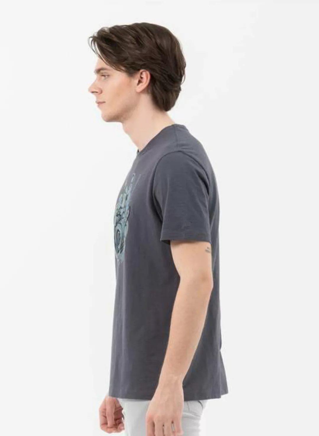 T-shirt Aus Bio-baumwolle Mit Kamera-print günstig online kaufen