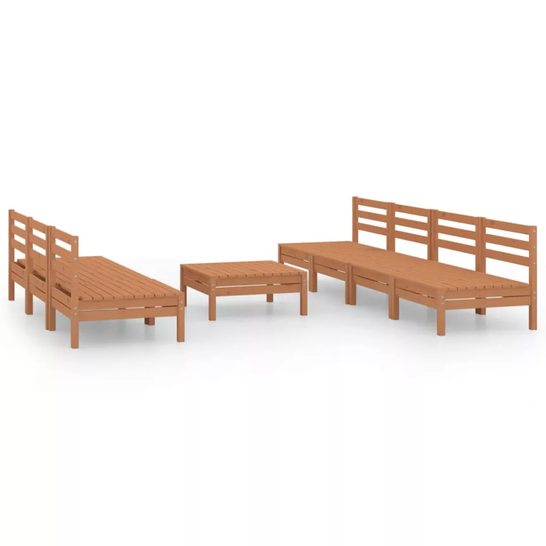 8-tlg. Garten-lounge-set Honigbraun Massivholz Kiefer günstig online kaufen