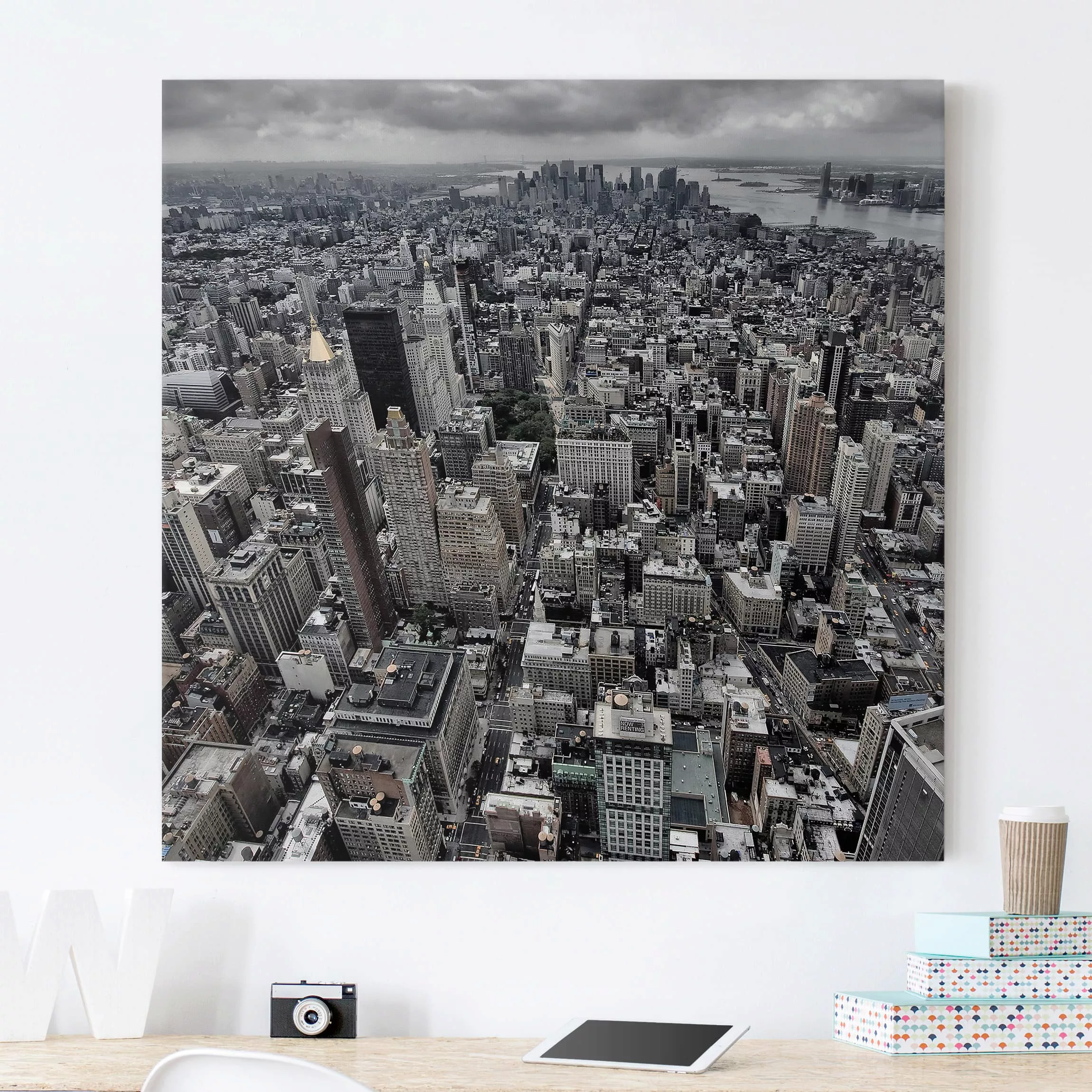 Leinwandbild New York - Quadrat Blick über Manhattan günstig online kaufen