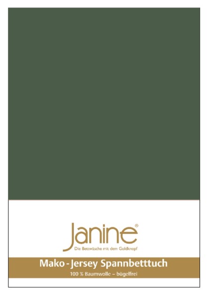 Janine Janine Spannbetttuch Mako-Feinjersey 5007 olivgrün (76) Größe:  150x günstig online kaufen