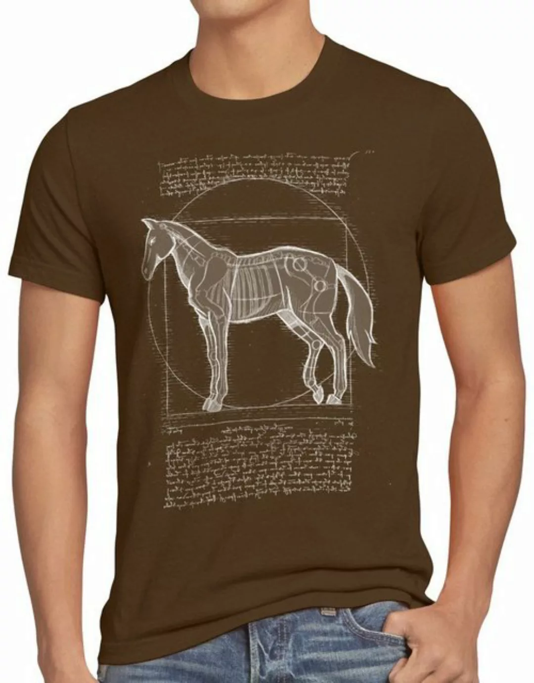 style3 T-Shirt Vitruvianisches Pferd stute hengst pony reiten günstig online kaufen