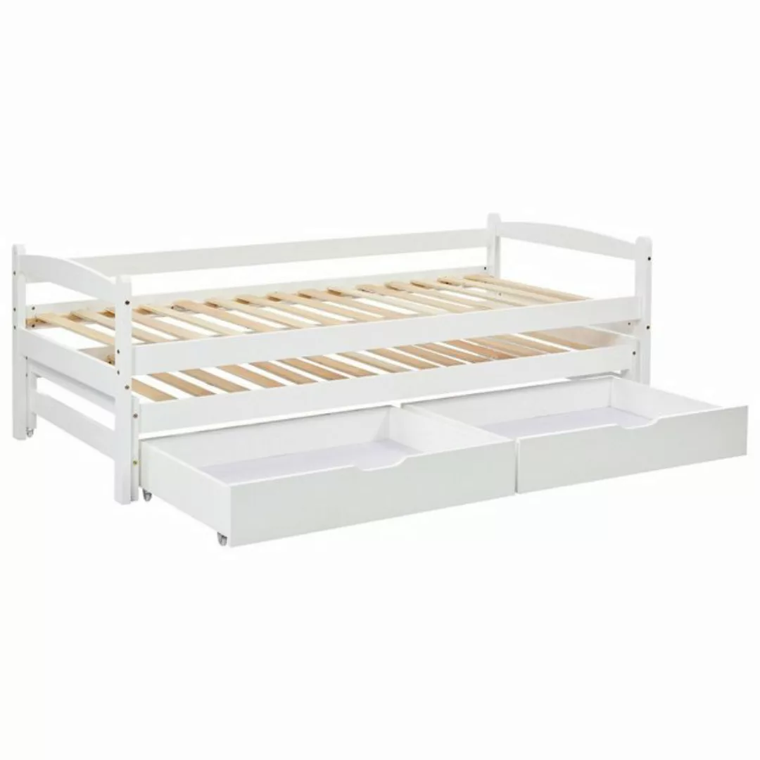 Celya Daybed Einzel- und Doppelbett, Schiebebett mit Rollen unten,200x90cm, günstig online kaufen