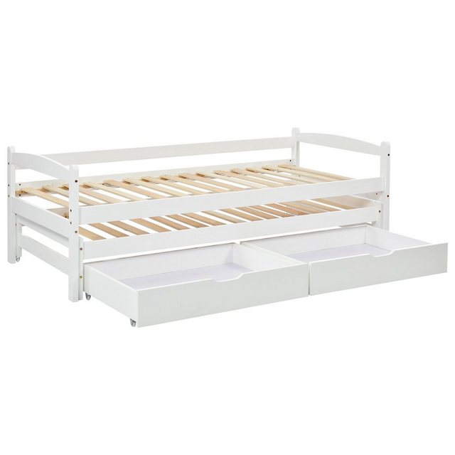 Celya Daybed Einzel- und Doppelbett, Schiebebett mit Rollen unten,200x90cm, günstig online kaufen