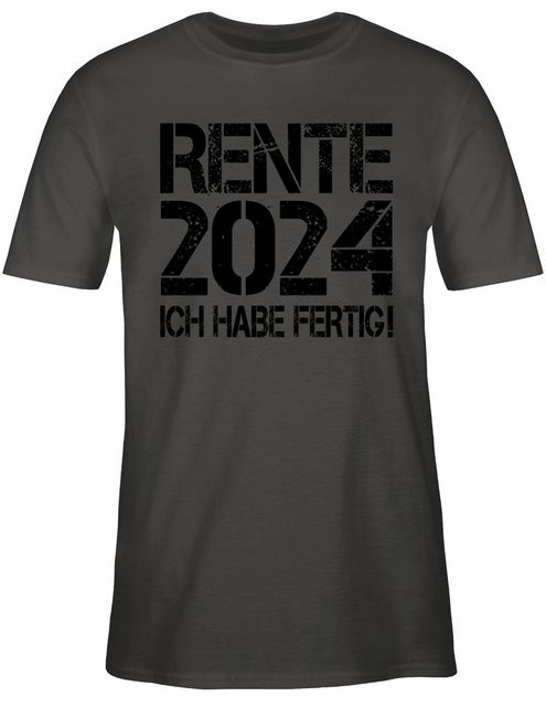 Shirtracer T-Shirt Rente 2024 - schwarz Rentner Rente günstig online kaufen