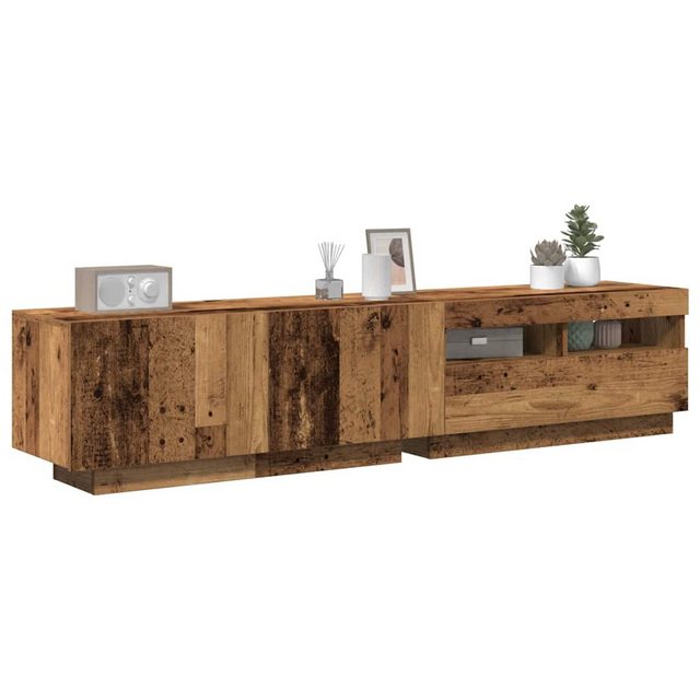 vidaXL Schrankmodule TV-Schrank mit LED-Leuchten Artisan-Eiche 180x35x40 cm günstig online kaufen