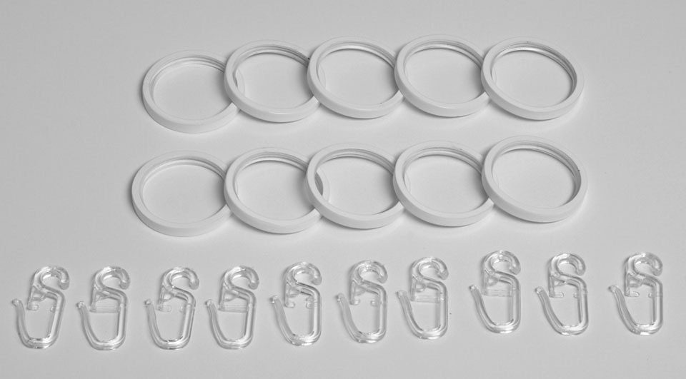 indeko Gardinenring, Gardinenstangen, (Set, 10-St., mit günstig online kaufen