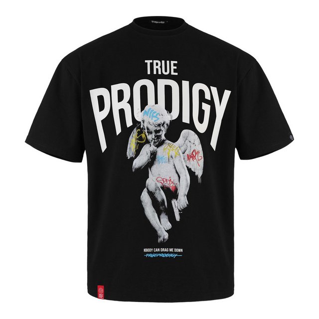 trueprodigy Oversize-Shirt Miles Logoprint Rundhals dicker Stoff günstig online kaufen