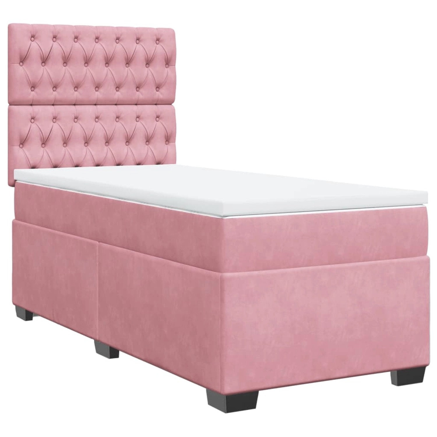 vidaXL Boxspringbett mit Matratze Rosa 90x190 cm Samt2103235 günstig online kaufen