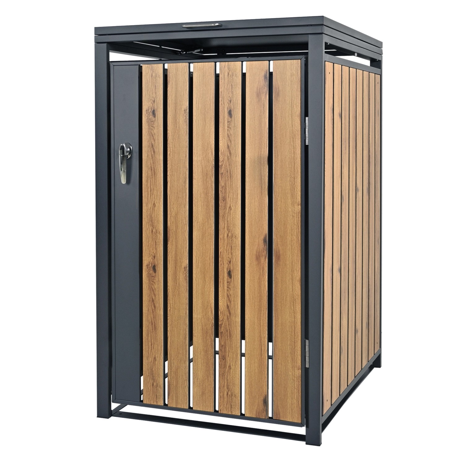 ML-Design Mülltonnenbox 1Er für 1 Tonne 240L 68x80x116,3cm Anthrazit-Eichen günstig online kaufen