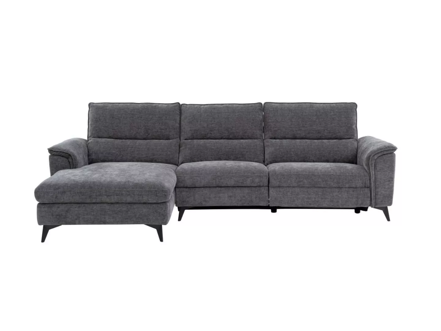 Eckrelaxsofa elektrisch - Ecke links - Stoff - Anthrazit - TELTI günstig online kaufen