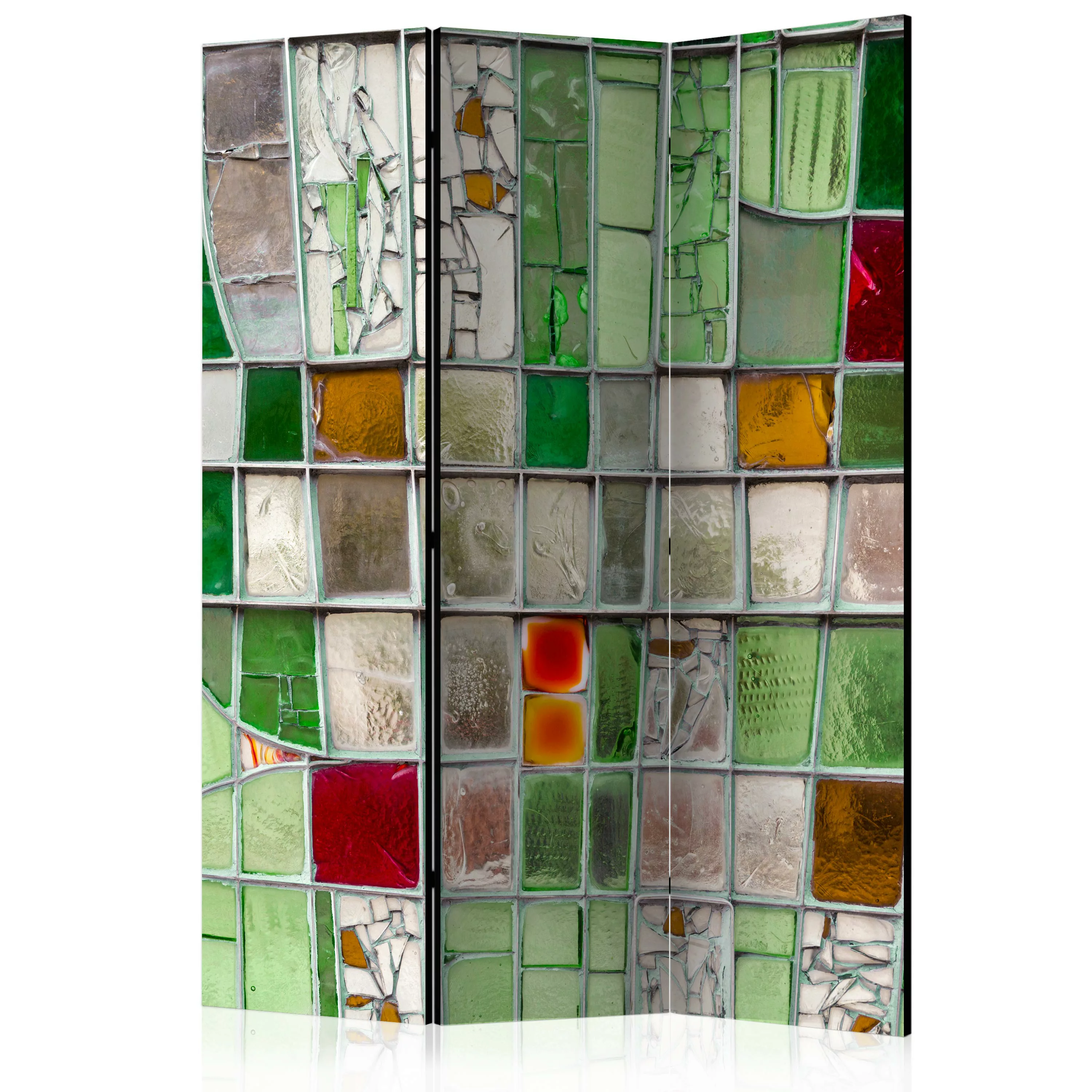 3-teiliges Paravent - Emerald Stained Glass [room Dividers] günstig online kaufen