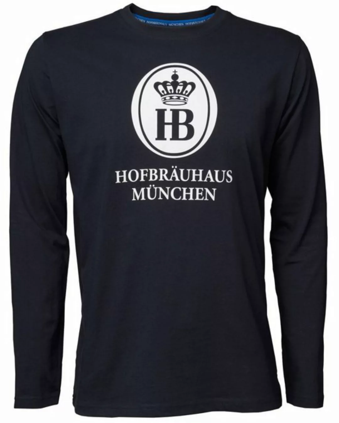 Hofbräuhaus München Langarmshirt Herren vom Hofbräuhaus in marineblau (navy günstig online kaufen