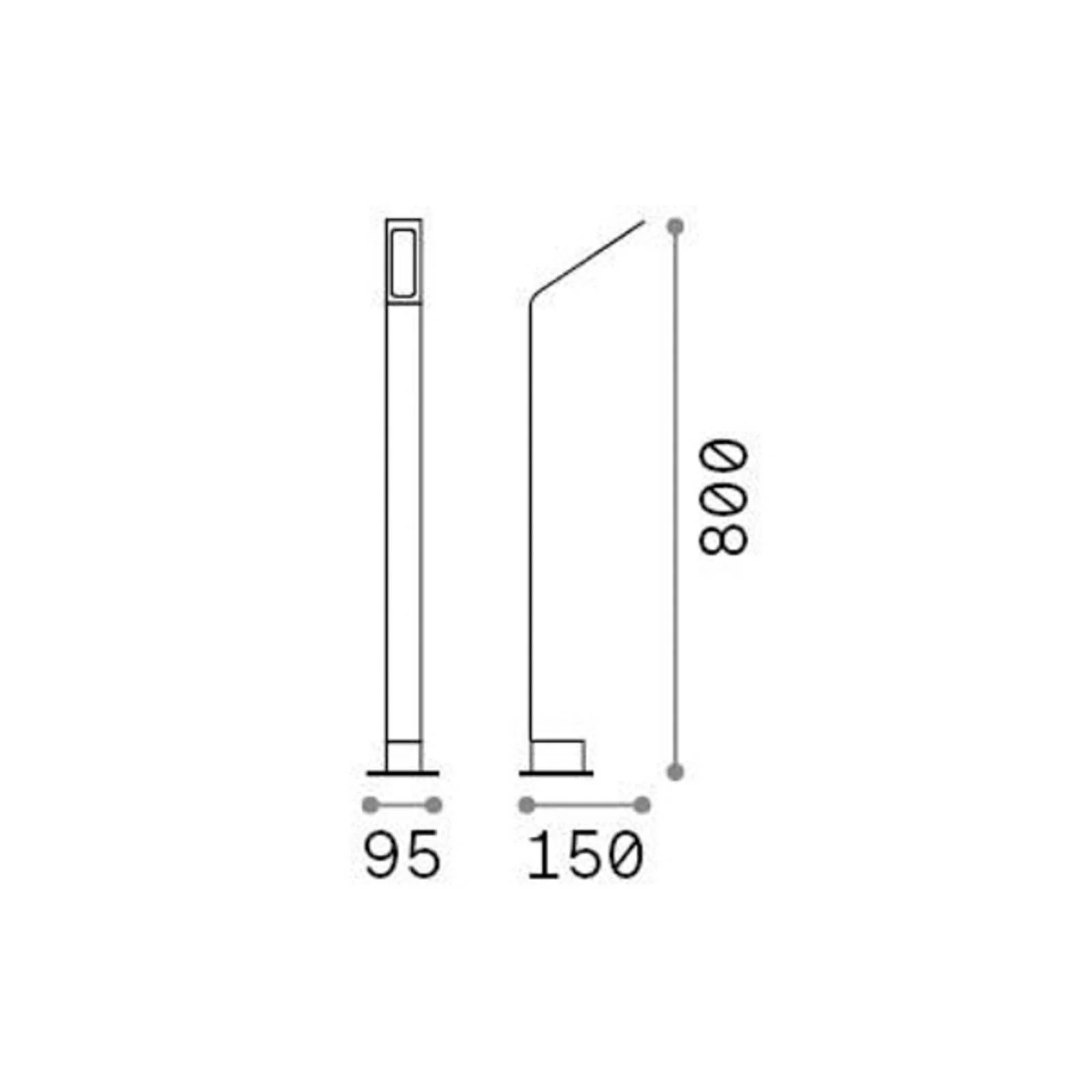 Ideal Lux LED-Wegeleuchte Agos braun 4.000 K Höhe 80 cm Alu günstig online kaufen