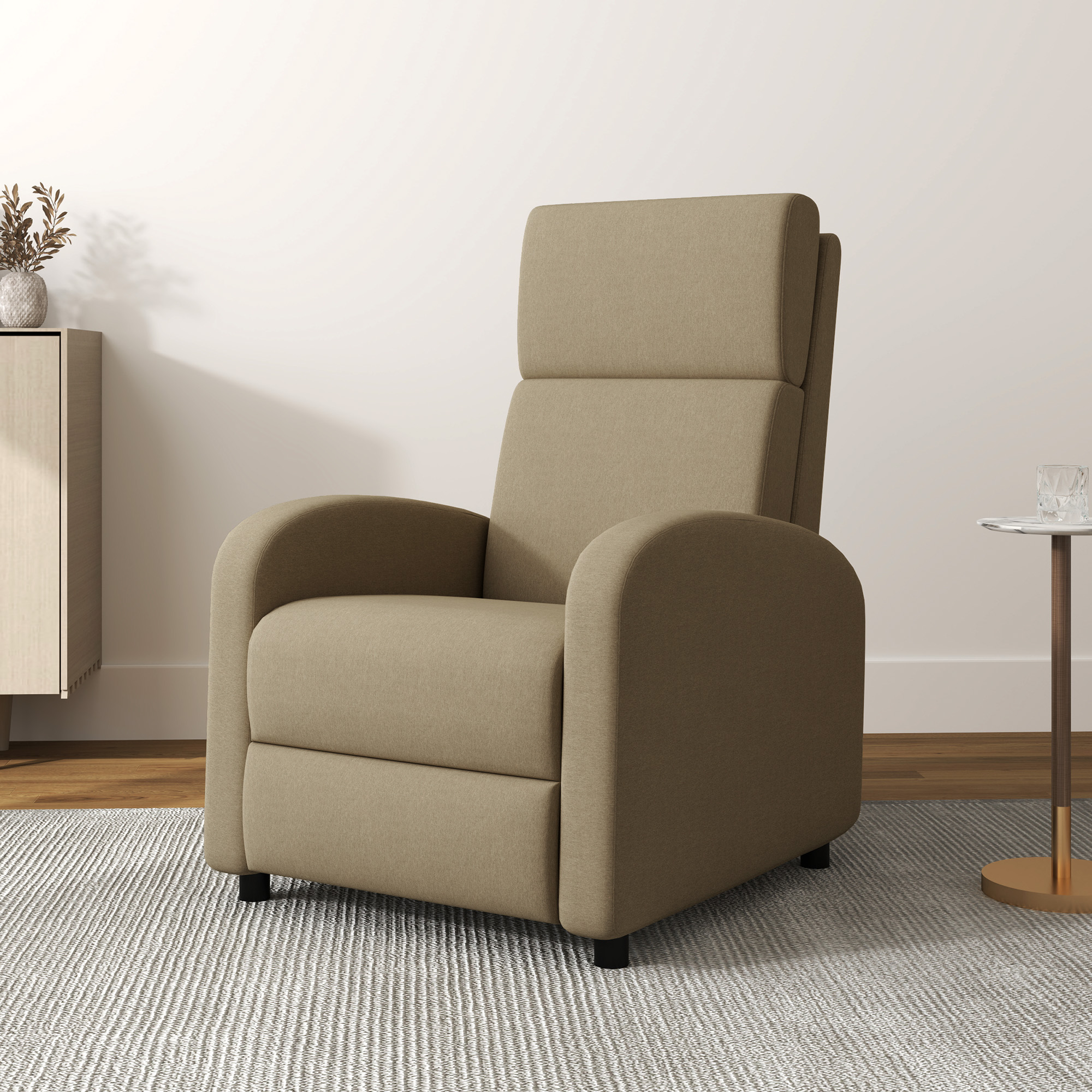 HOMCOM Liegestuhl Relaxsessel Loungesessel mit manuell verstellbarer Rücken günstig online kaufen