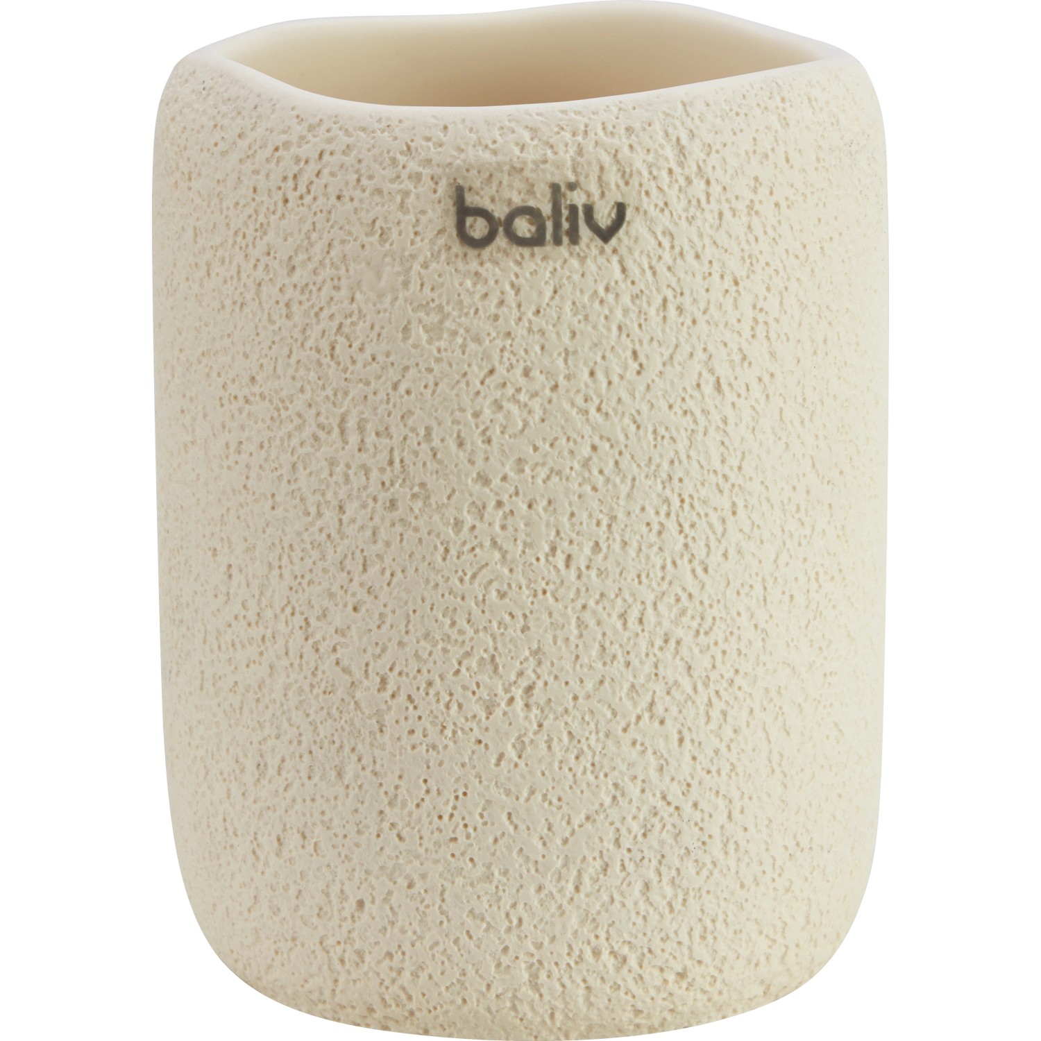 baliv Cosy Wave trend Zahnputzbecher Polyresin Creme günstig online kaufen