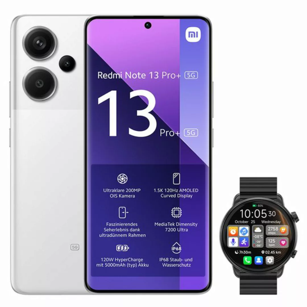 Xiaomi Redmi Note 13 Pro+ 5G 12+512GB Smartphone & Smartwatch Handy (6.67 Z günstig online kaufen