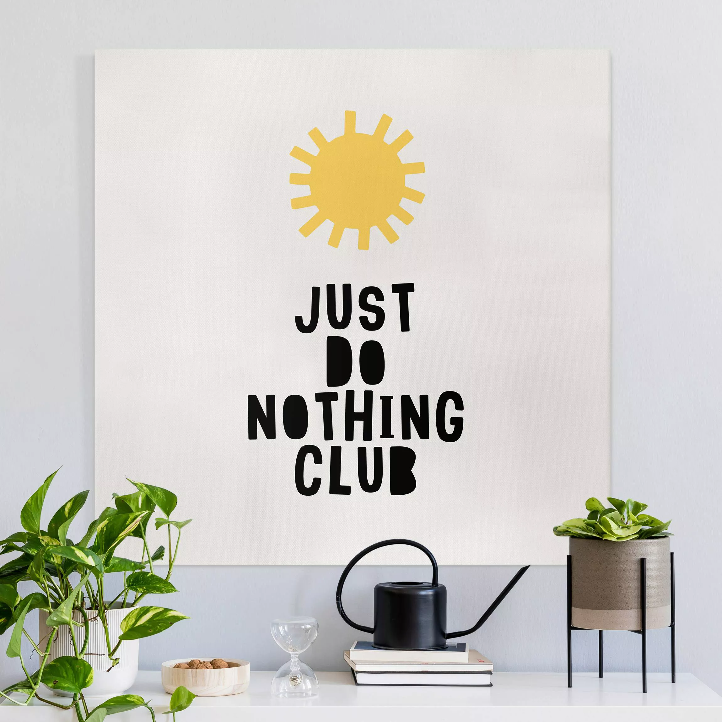 Leinwandbild Do Nothing Club Gelb günstig online kaufen