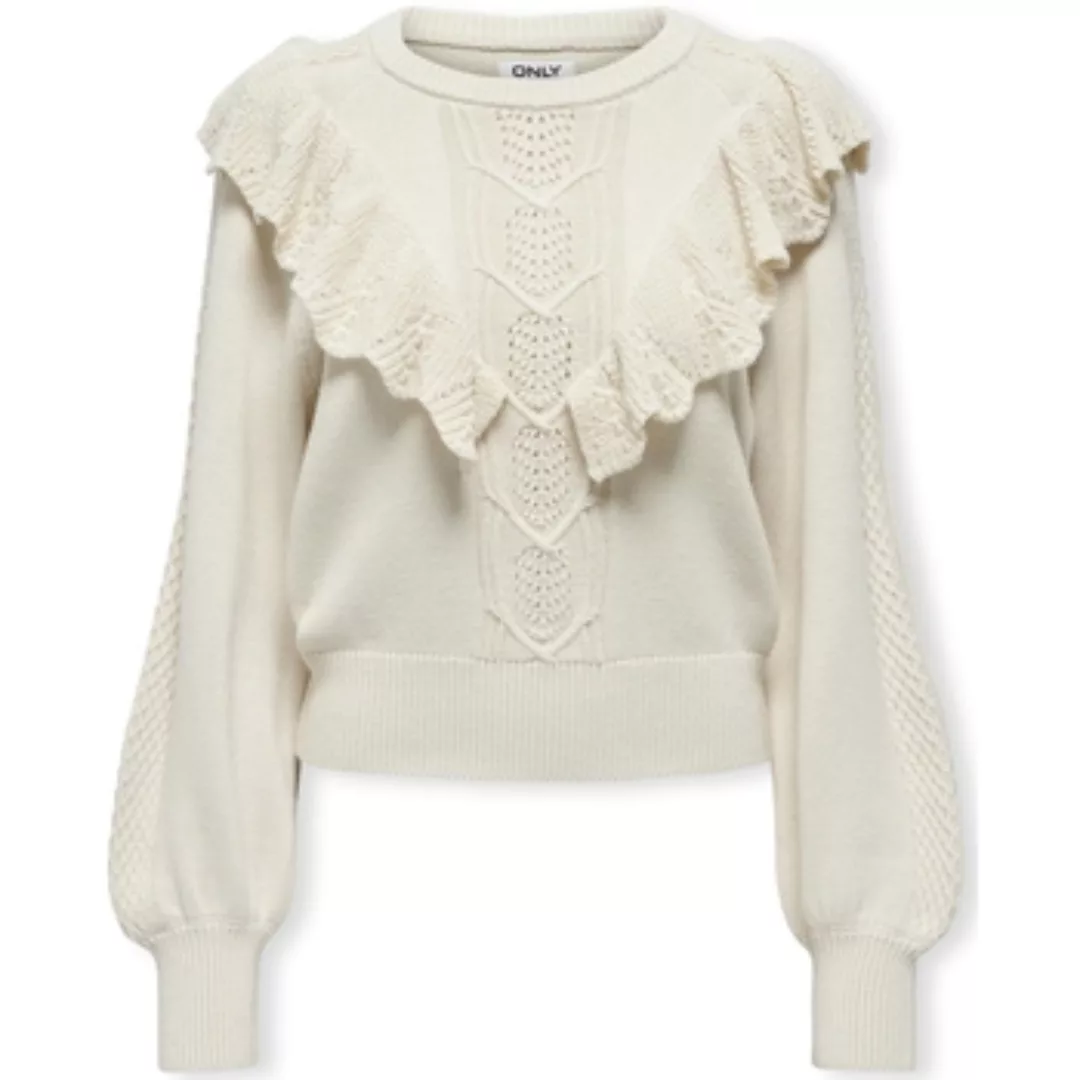 Only  Pullover Cherry LS Ruffle Knit - Birch günstig online kaufen