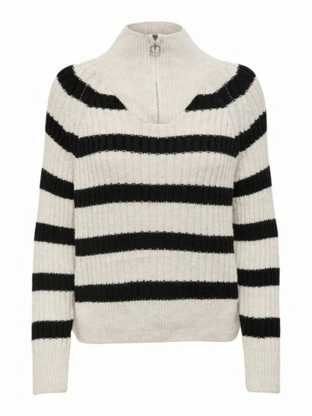 ONLY Stehkragenpullover "ONLLEISE FREYA LS ZIP HIGH NECK KNT NOOS", mit Str günstig online kaufen