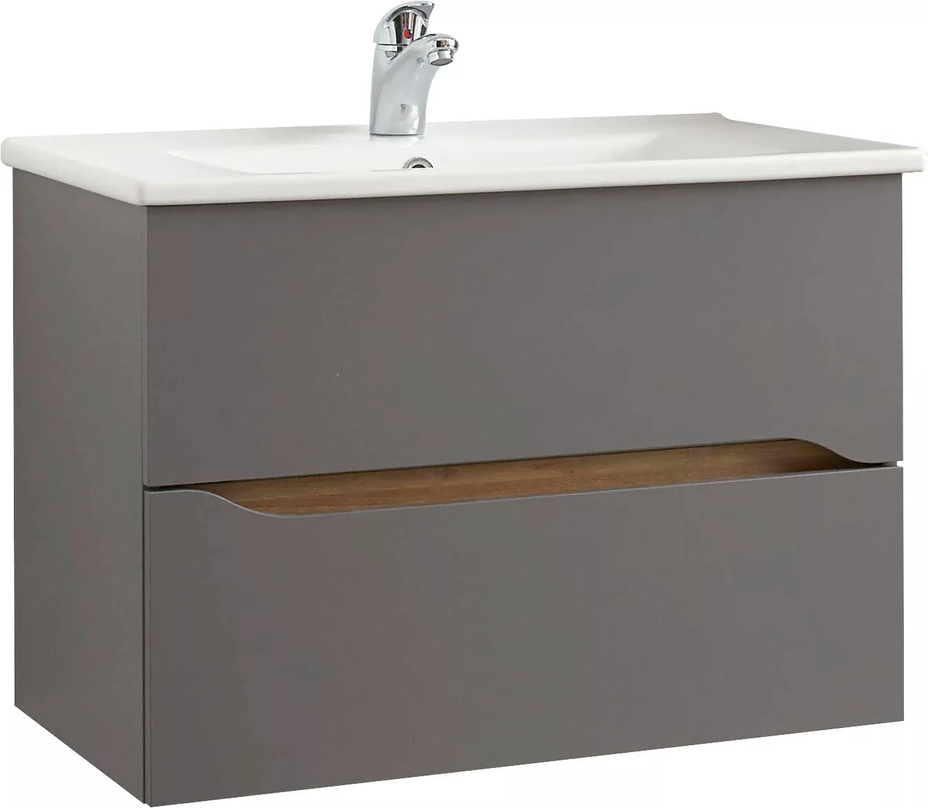 Saphir Waschtisch "Quickset Keramikwaschtisch mit Unterschrank, 75 cm breit günstig online kaufen