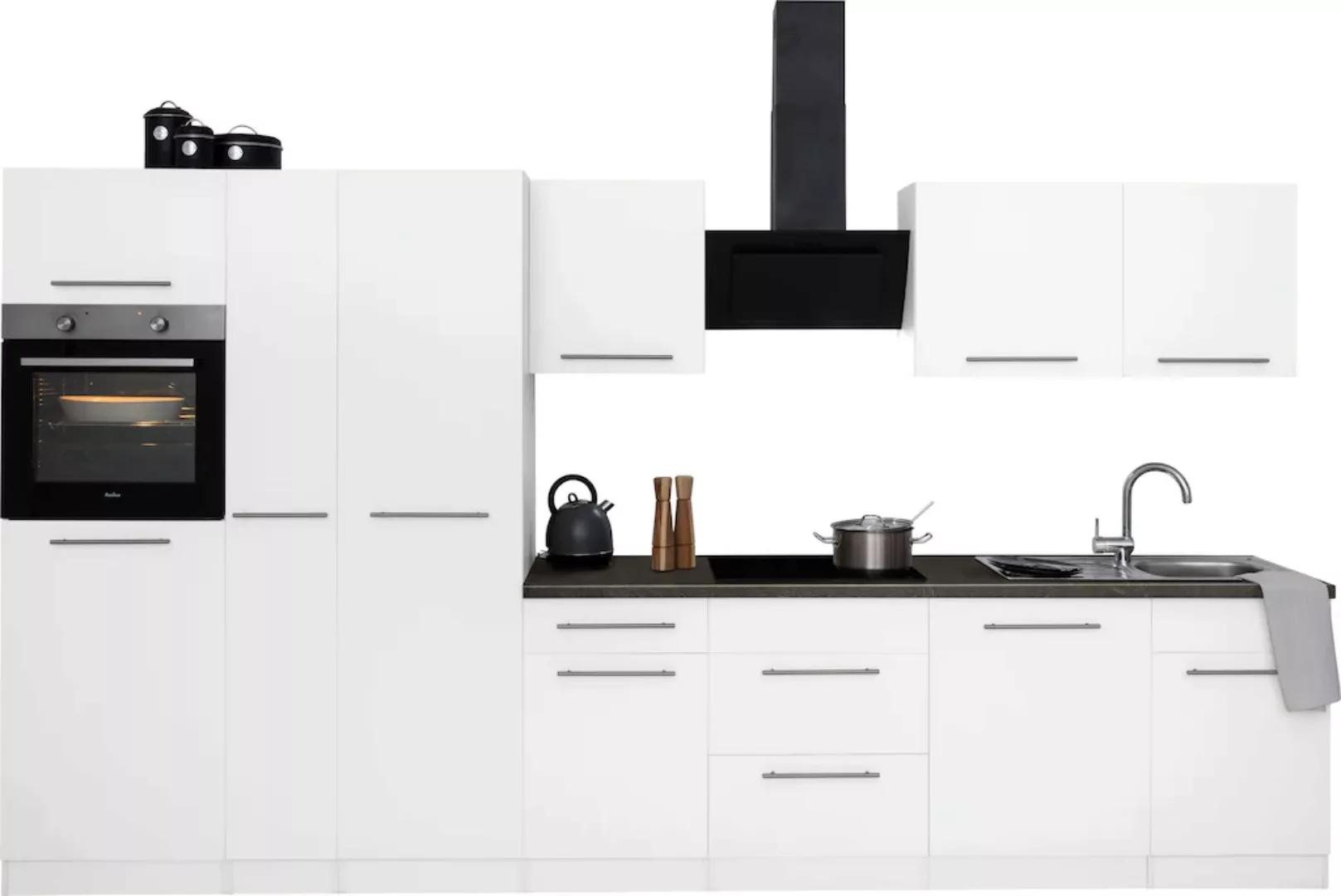 wiho Küchen Küchenzeile »Unna«, mit E-Geräten, Breite 360 cm günstig online kaufen