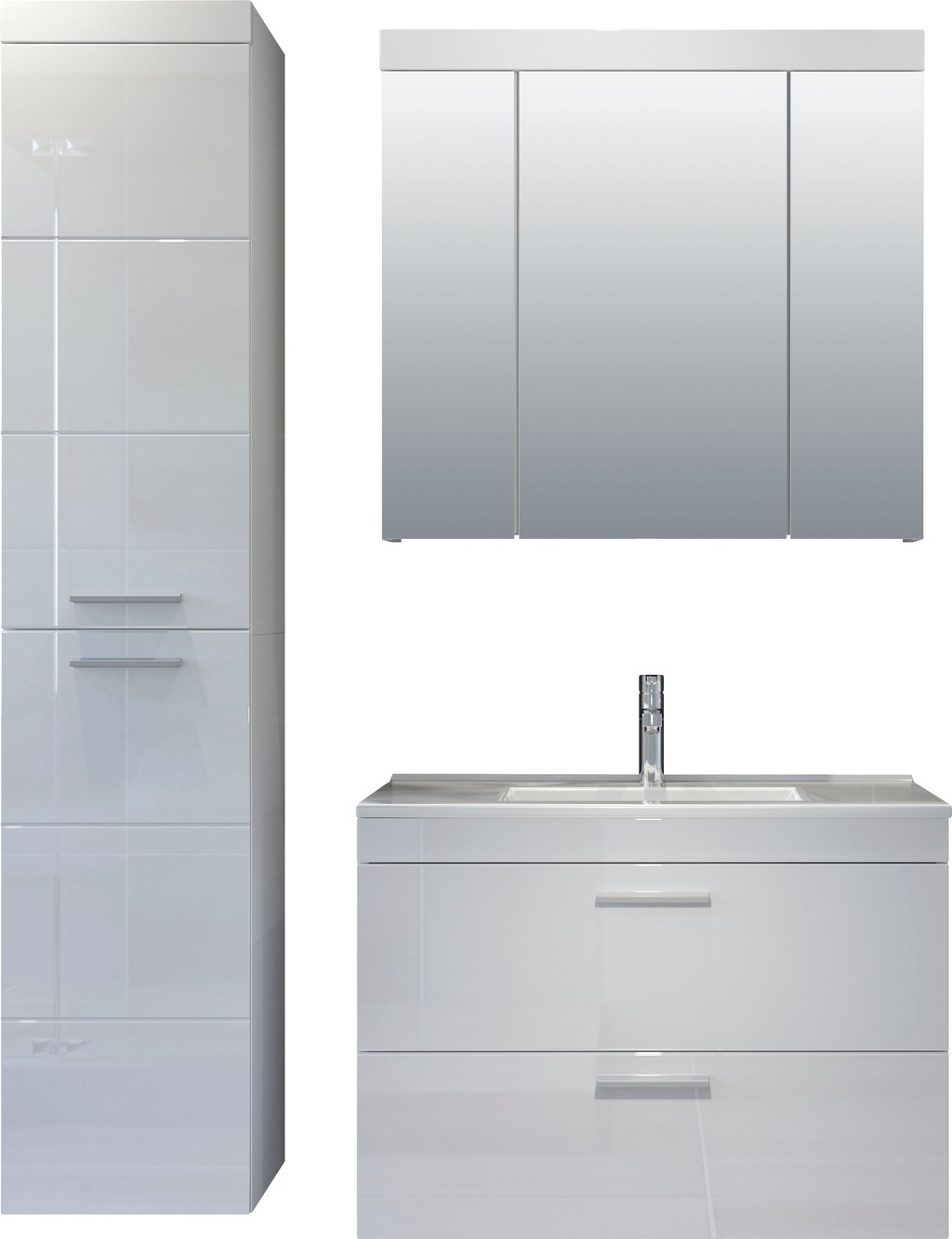 welltime Badezimmer-Set "Dormoletto", (4 St.), Badmöbel-Set: Hochschrank, S günstig online kaufen